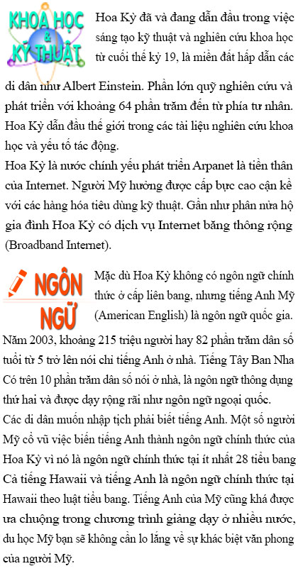 khoa học kỹ thuật mỹ